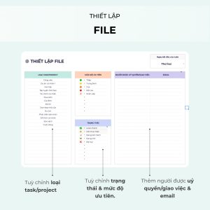 Thiết lập cấu hình theo dõi công việc